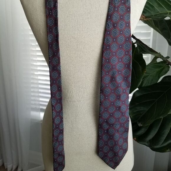 Christian Dior designer paisley silk tie - Picture 2 of 6